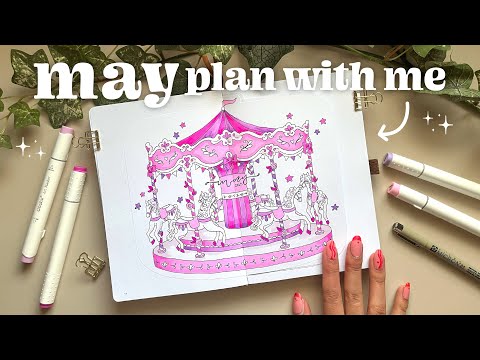 may 2025 bullet journal plan with me 🎠 bullet journal inspiration for beginners (ish lol)