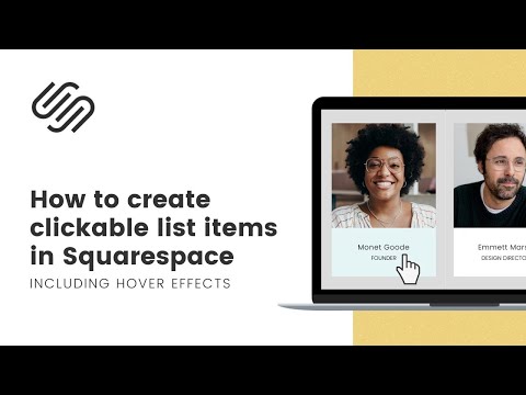 How to create a clickable list item in Squarespace // People Section Click Entire Item