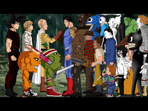 Goku - Saitama - Udin Din Din Dun Compilation Best VS Hulk,Superman,Jason,Michael,Cartoon Cat + more