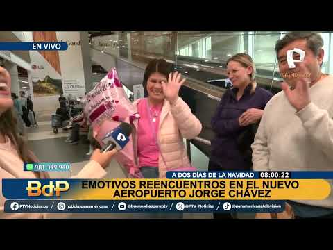 Aeropuerto Jorge Chávez: reencuentros y sorpresas marcan la llegada de viajeros por Navidad (1/2)