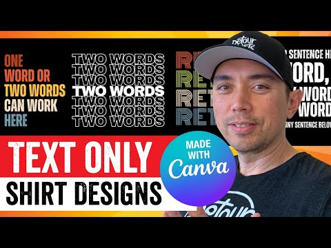 Over 10 Text Only Design Styles You Can Use for Print on Demand.... All Made for FREE with Canva