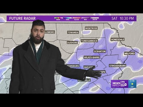7PM Update: Snow showers expected Saturday night