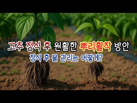 고추 정식 후 빠른 뿌리활착 방안 (정식 후 물 관리는?)