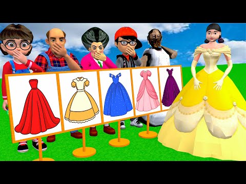 Scary Teacher 3D vs Squid Game Choose Beautiful Princess Dress vs Dressing Room 5 Times Challenger