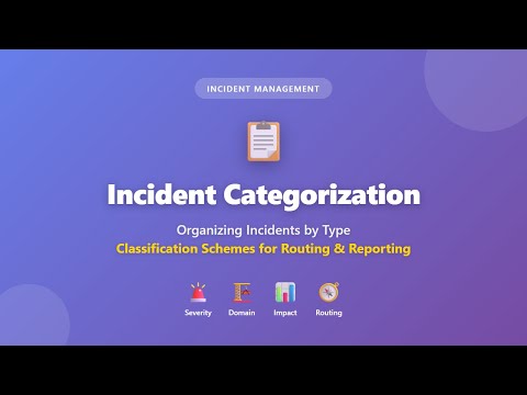 Incident Categorization: Classification Schemes for Routing & Reporting | Incident Management