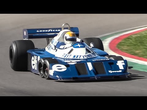 Legendary 6-wheeled 1977 Tyrrell P34B F1 Car at Imola Circuit!