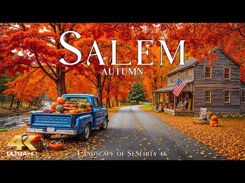 Beautiful Autumn in Salem 4K UHD 🍁 The golden stillness of autumn in Massachusetts