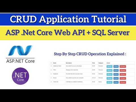 Asp.Net Core Web API CRUD operations using SQL Server  | Rest API