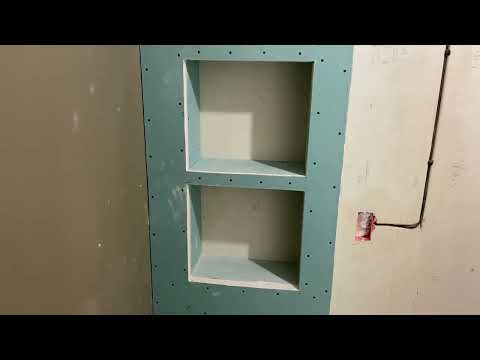 Короб из гипсокартона с нишами, под плитку.