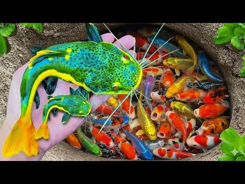 Catch Colorful Aquarium Fish in Giant Colorful Egg, Tiger Tetra, Pencil Fish, Eel, Baby Turtle,Koi
