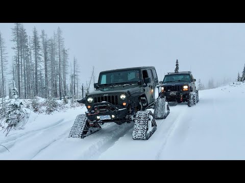 Testing The Snow Tracks On My Jeep!