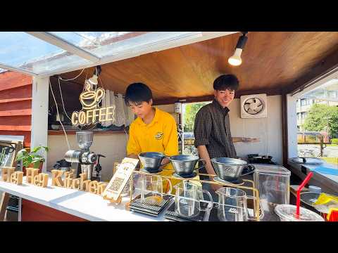 College Student's Food Truck Egg Sandwiches & Coffee with Fresh Eggs from Family Farm #japanesefood
