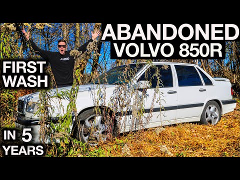 Detailing an ABANDONED Volvo 850R Left In The Woods For Over 5 Years!