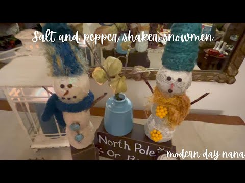 Turning Vintage Salt & Pepper Shakers into the Whimsical Snowmen ❄️