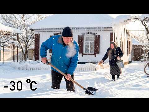 Authentic Country Life Cooking on Fire and Snow!