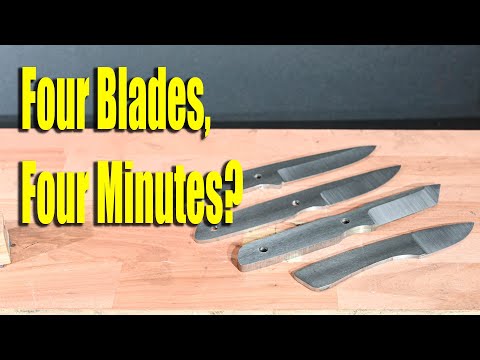Grind A Perfect Knife Blade In Four Minutes!  Is It Possible?