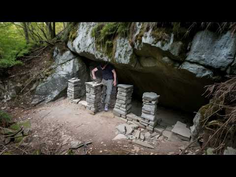Wow He Built A Hidden Survival Bunker Under A Big Rock