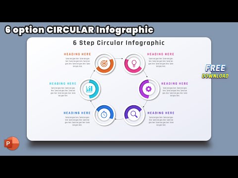 67.PowerPoint Presentation design using SMARTART - 6 Option Cyclic Process Template
