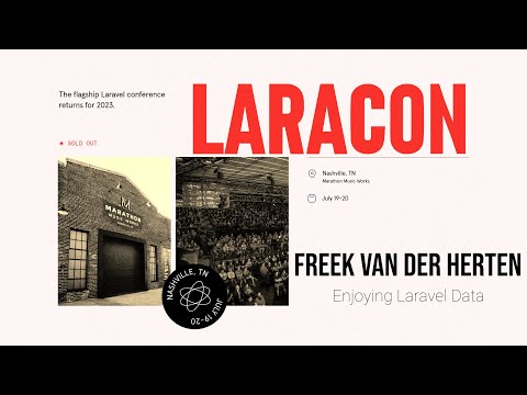 Freek Van Der Herten "Enjoying Laravel Data" - Laracon US 2023 Nashville