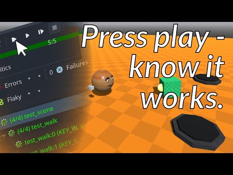 Press play - know it works:  Automated testing in Godot