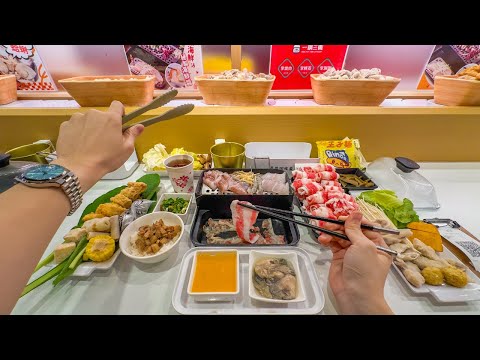 Eating 3-in-1 Hotpot Conveyor Belt Buffet