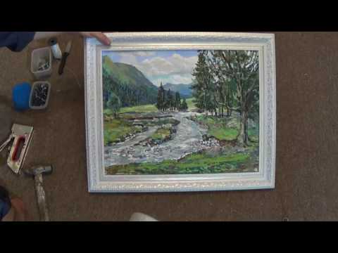 Как закрепить раму на картине. Художник Дмитрий Ревякин.