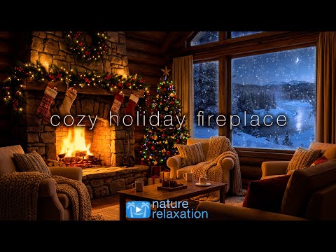 [4K] Cozy Christmas Fireplace | 8HR Looping Holiday Screensaver Scene (w/ Hidden Santa!) - No Music