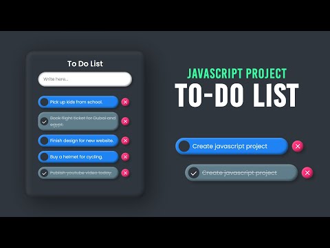 How To Create a To Do List App in Html CSS & JS | Javascript Project