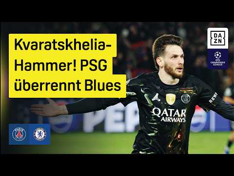 Kvara's stunning goal: Paris Saint-Germain - Chelsea | Round of 16 | UEFA Champions League | DAZN