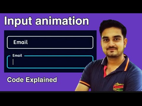 Input animation with html and css in hindi | input label animation css | form input animation 2021