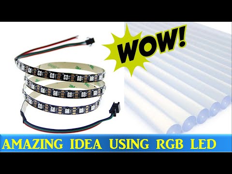 Amazing Idea Using RGB LED And Hot Glue Stick