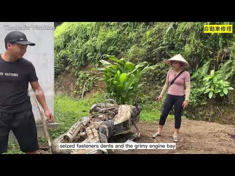 Genius CEO Restores Friend's Motorbike that was Abandoned for 5 Years. Will the Girl Succeed?