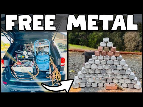 Free Metal Street Scrapping - Massive Haul - ASMR Metal Melting - Trash To Treasure - BigStackD