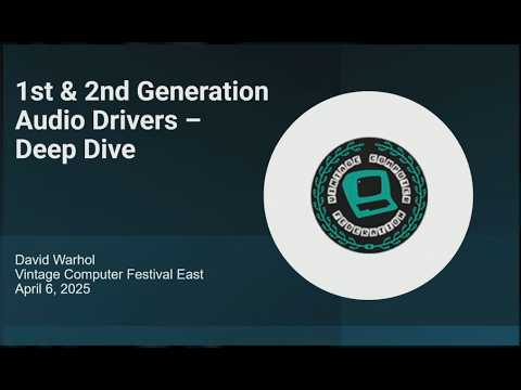 VCF East: 1st & 2nd Generation Audio Drivers – Deep Dive – David Warhol