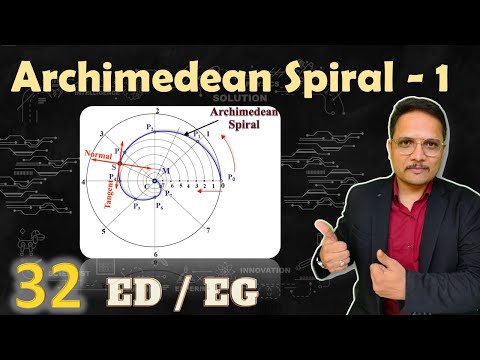 1 - Archimedean Spiral | Normal and tangent to Archimedean Spiral | Engineering Curves