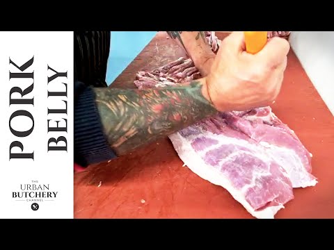 How to debone or scalp a belly of pork. Deboning pork belly a how to with Franco