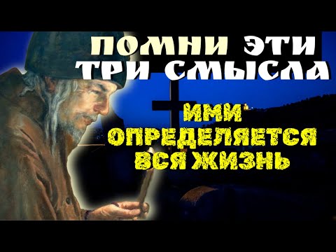 Помни эти три смысла. Ими определяется вся жизнь! -  преподобный Нектарий Оптинский