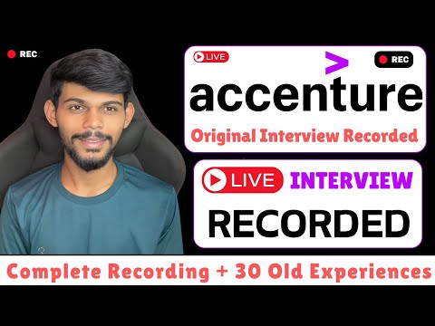 Accenture Original Interview Recorded Live 🔴 | Complete Video