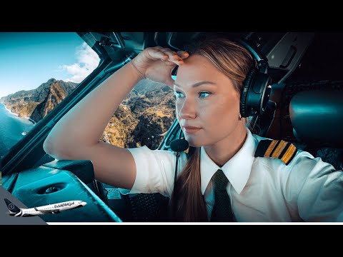 BOEING 737 Epic Crosswind TAKEOFF Madeira FUNCHAL Airport RWY05 | Cockpit View | Airline Pilot Life