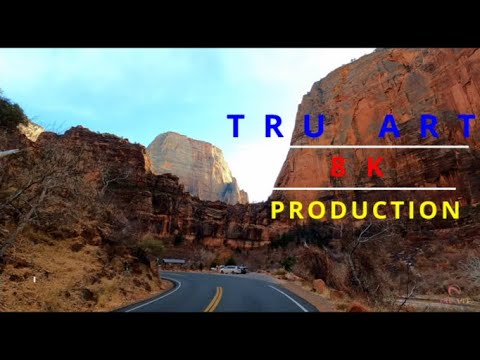 Zion National Park Scenic Drive 5.6 K UHD w Classical, Cinematic & Ambient Orchestra Music
