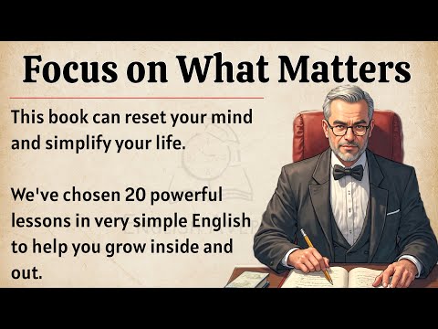 Focus on What Matters | The Book Will Fix Your Mindset Forever | Learn English Through Book Summary✅