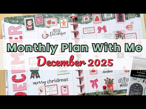 December 2025 Monthly Plan With Me - Big Happy Planner - Christmas!