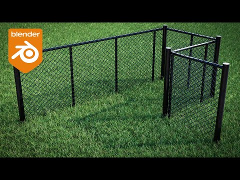 Blender Tutorial - Procedural Chainlink Fence (Geometry Nodes)