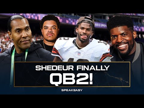 Shedeur Sanders QB2! Acho and Housh REACT to Flacco trade | SPEAKEASY