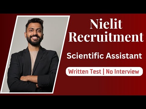 NIELIT Recruitment | Scientific Assistant | Written Test | No Interview