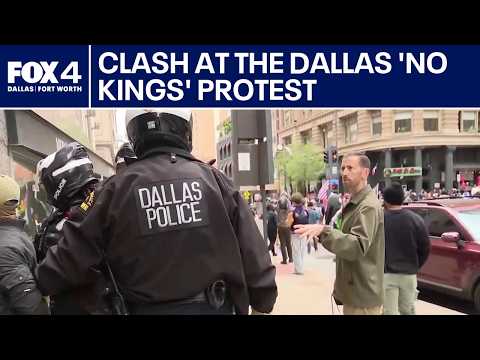 Demonstrators clash at protests in Downtown Dallas