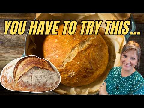 4 Ingredients! No Knead Whole Wheat Bread | Everyone Can Make This
