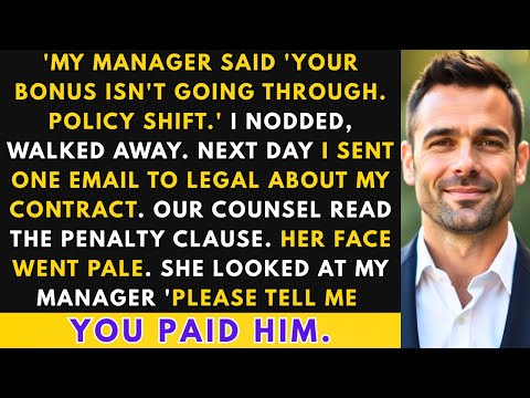 My Manager Denied My Bonus — Legal Found My Contract Clause and Doubled It. | Office Revenge