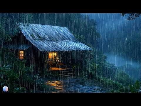 Fall Asleep Fast - Heavy Rain and Thunder on Roof | Relaxing Deep Sleep Rain Sounds