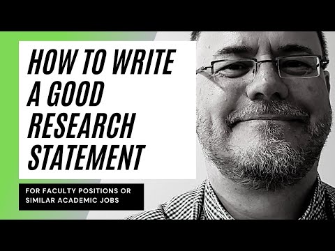 How to write a great research statement for a faculty position #assistantprofessor